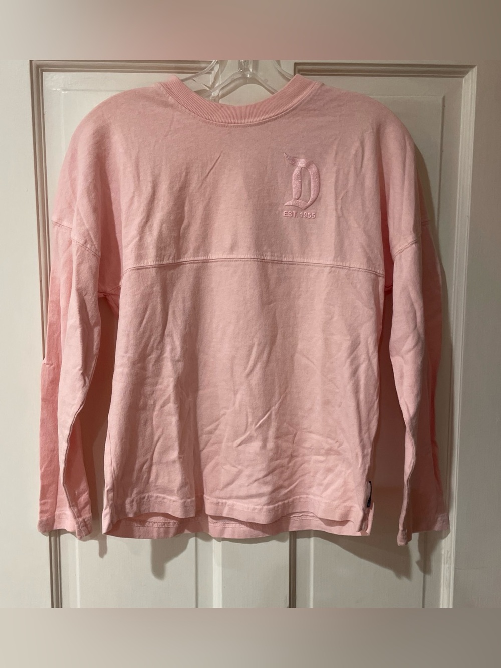 Disney Parks Disneyland Resort Spirit Jersey Pink Long Sleeve Shirt Womens Large